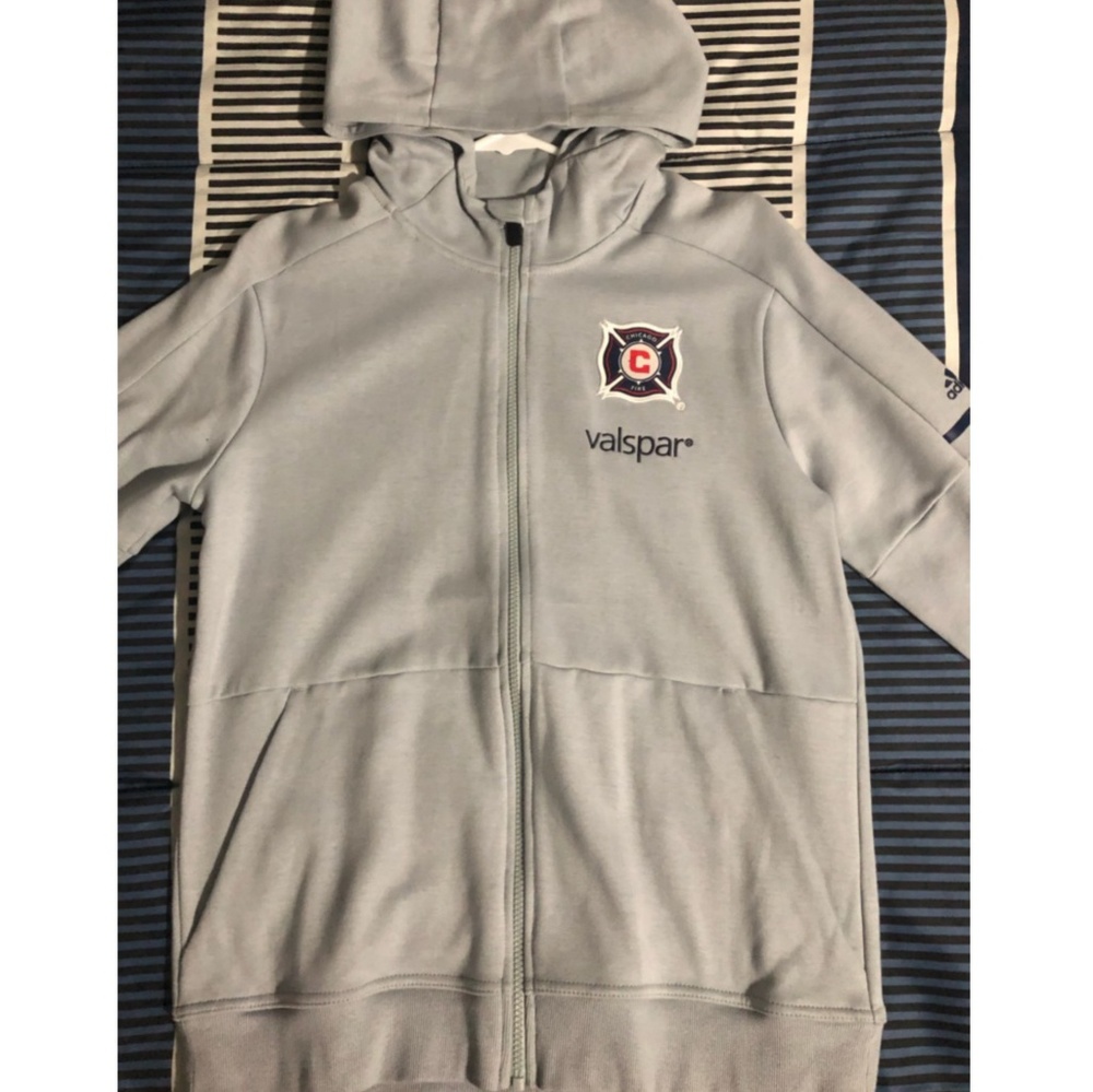 Gray Adidas Chicago Fire Travel Jacket
